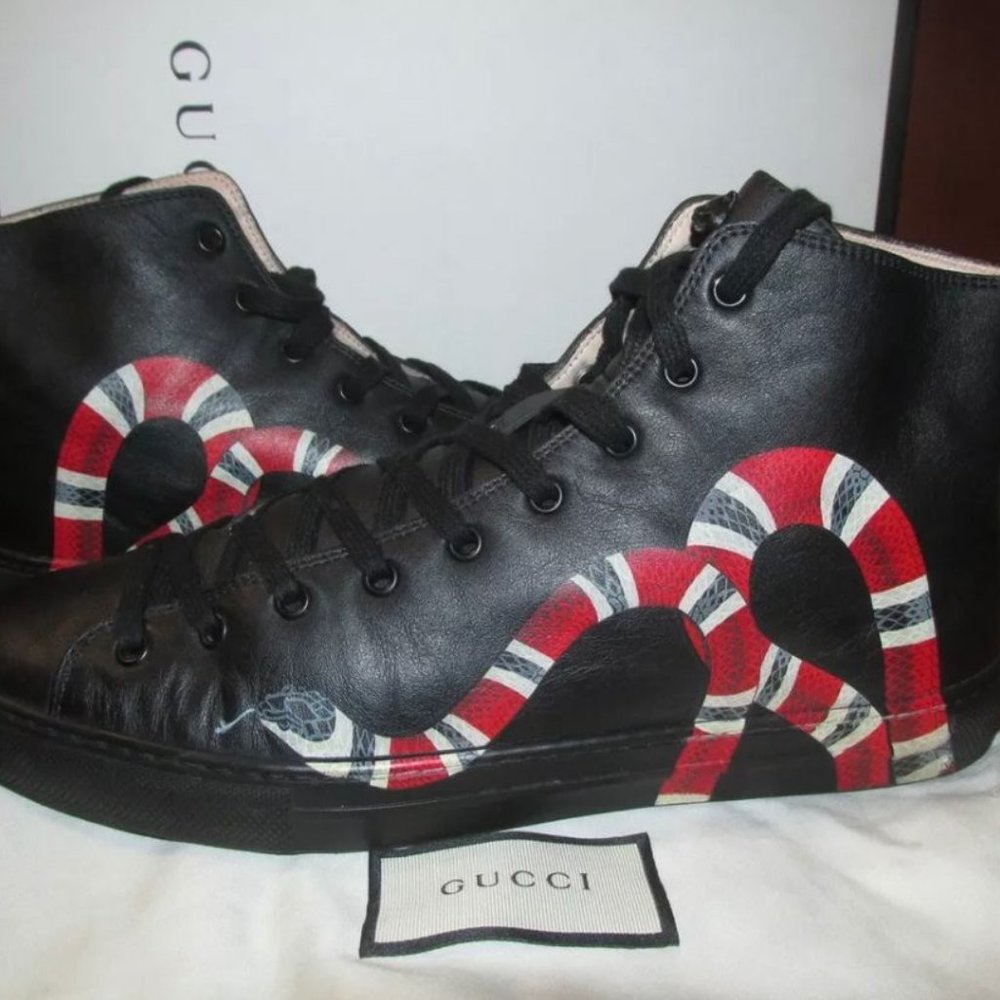 Mens Gucci Snake Hightop Sneakers